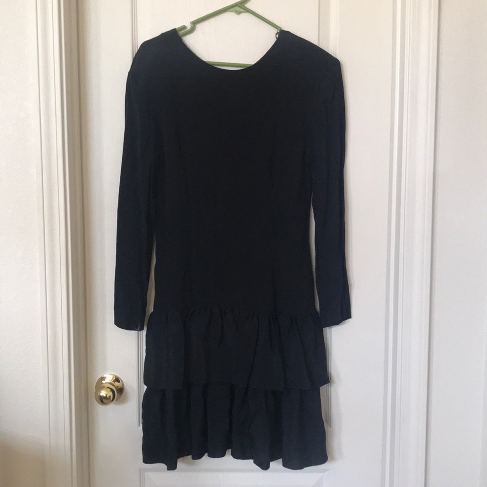 Black long sleeve cocktail dress
